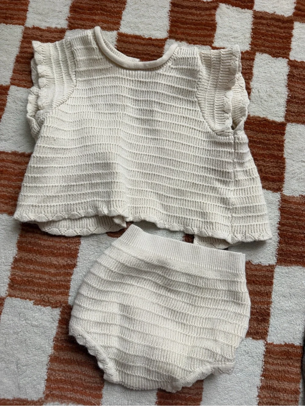 Rylee + Cru Cream Knit Ruffle Sleeve Set - Picture 1 of 1